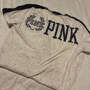 Victoria’s Secret pink tee.
